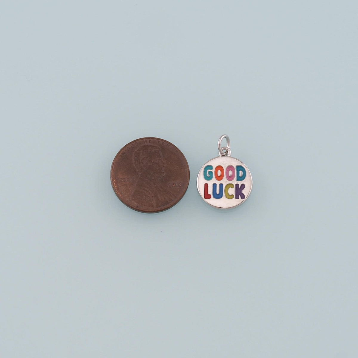 Gold Luck Charms,18K Gold Filled Good Luck Pendant,Enamel Good Luck Charm Bracelet Necklace for DIY Jewelry Making Supply