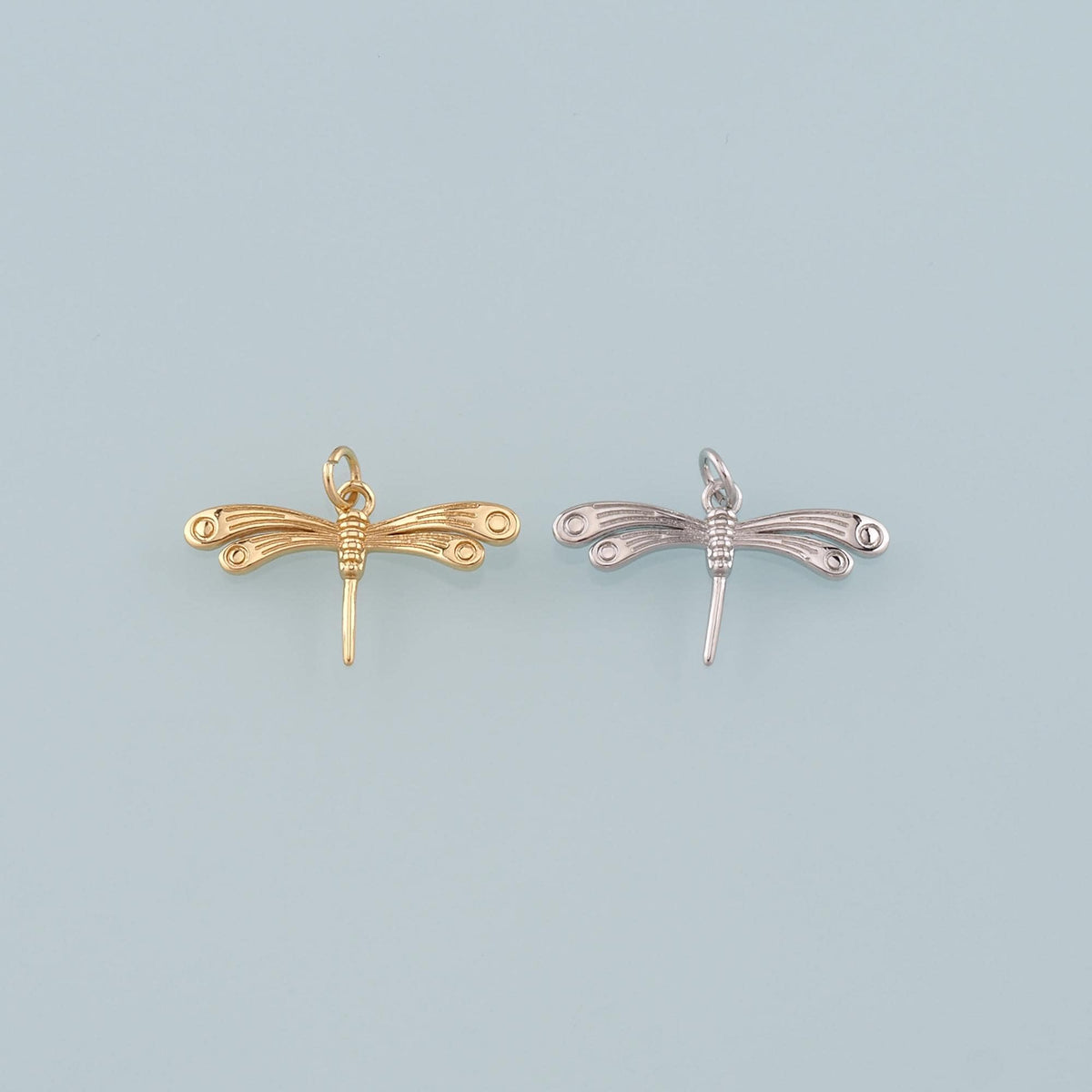 Gold Dragonfly Charms,18K Gold Filled Dragonfly Pendant,Insect Charm Bracelet Necklace for DIY Jewelry Making Supply