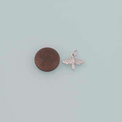 Gold Insect Charms,18K Gold Filled Bee Pendant,Dainty Bee Charm Bracelet Necklace for DIY Jewelry Making Supply
