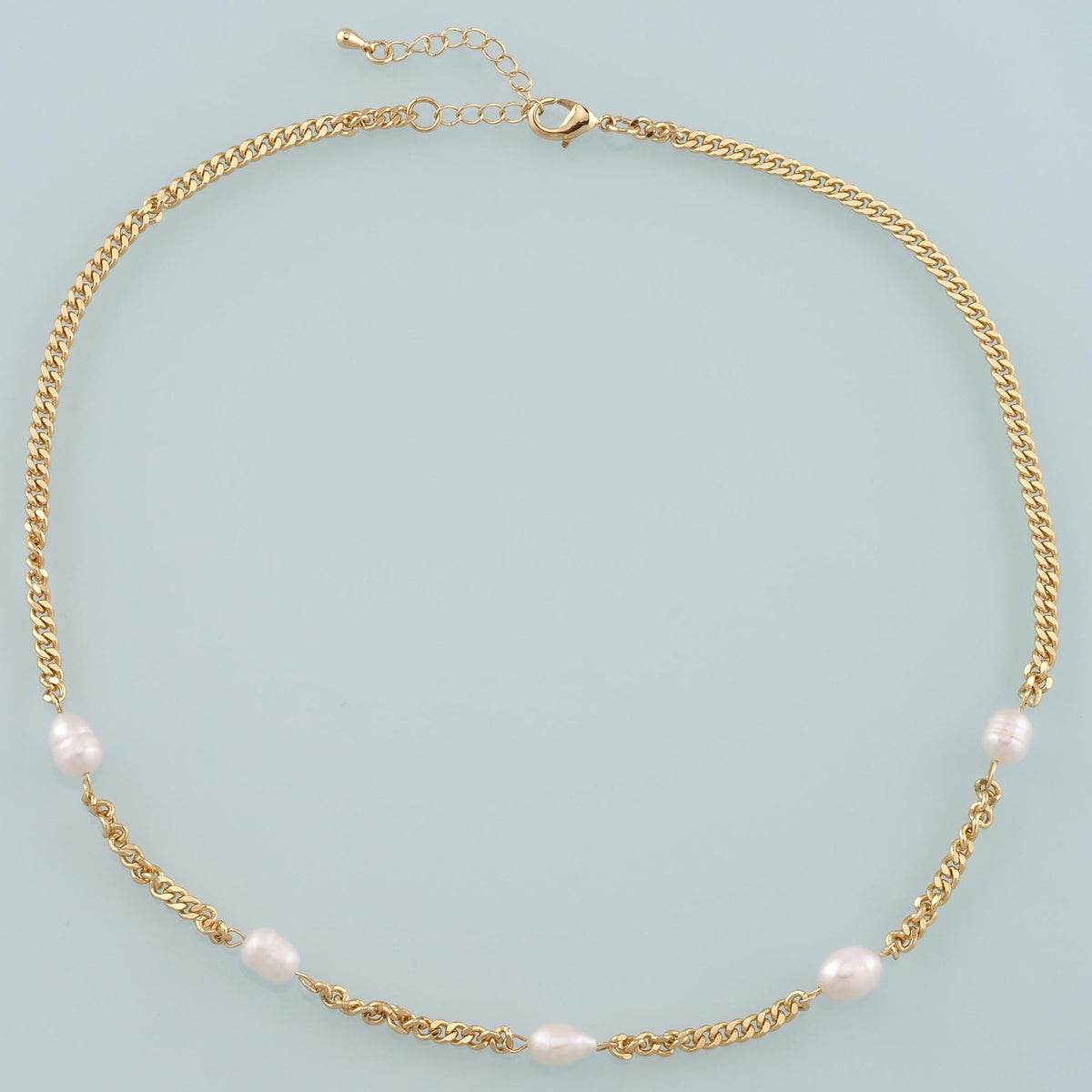 18K Gold Filled Pearl Curb Chain 2 in for Jewelry Making