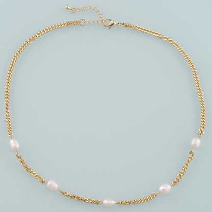 18K Gold Filled Pearl Curb Chain 2 in for Jewelry Making