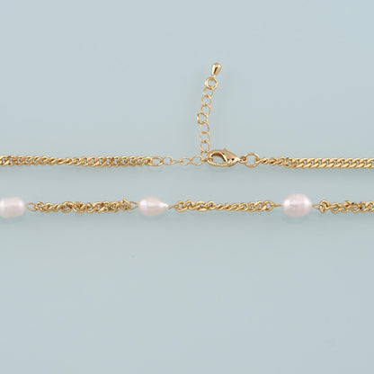 18K Gold Filled Pearl Curb Chain 2 in for Jewelry Making