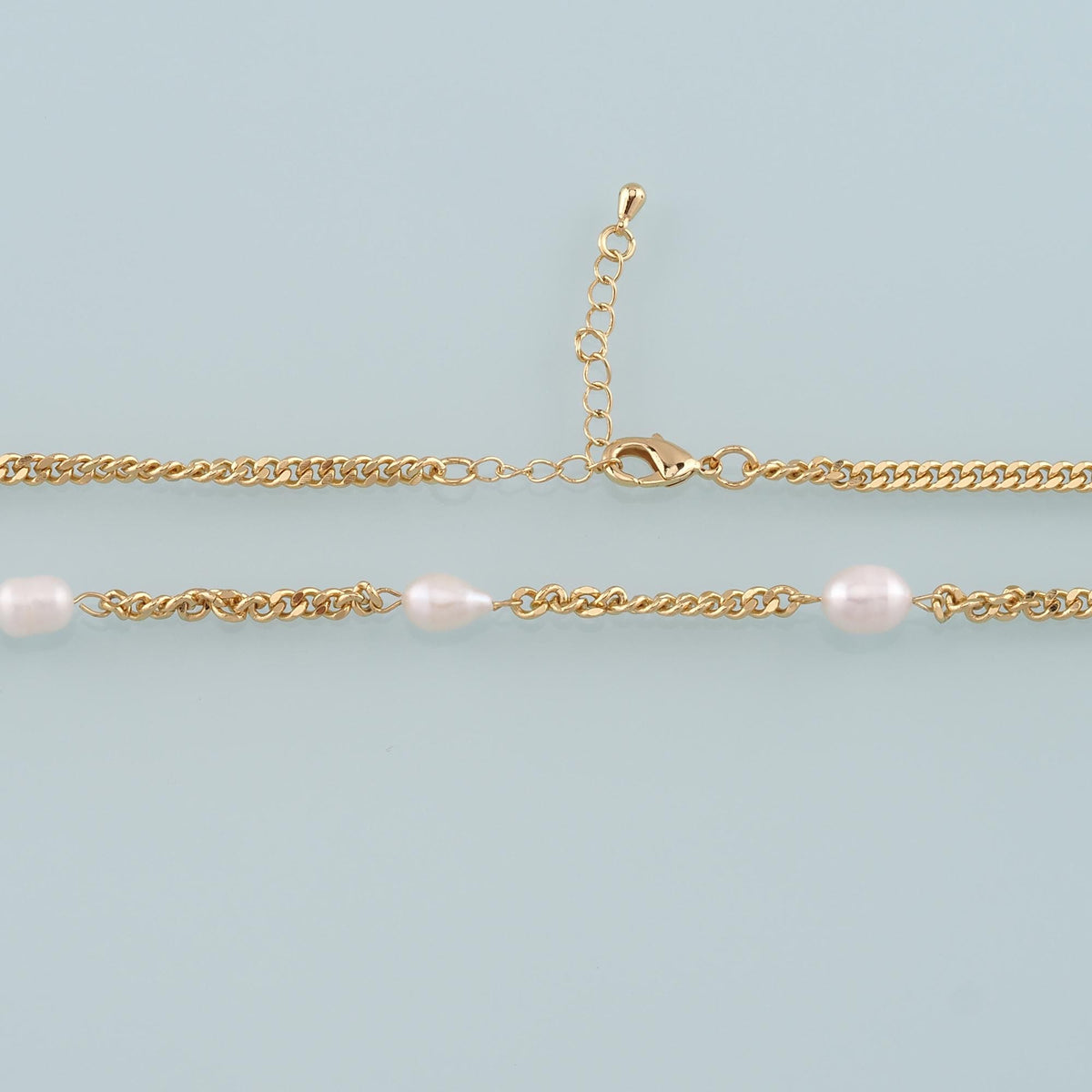 18K Gold Filled Pearl Curb Chain 2 in for Jewelry Making