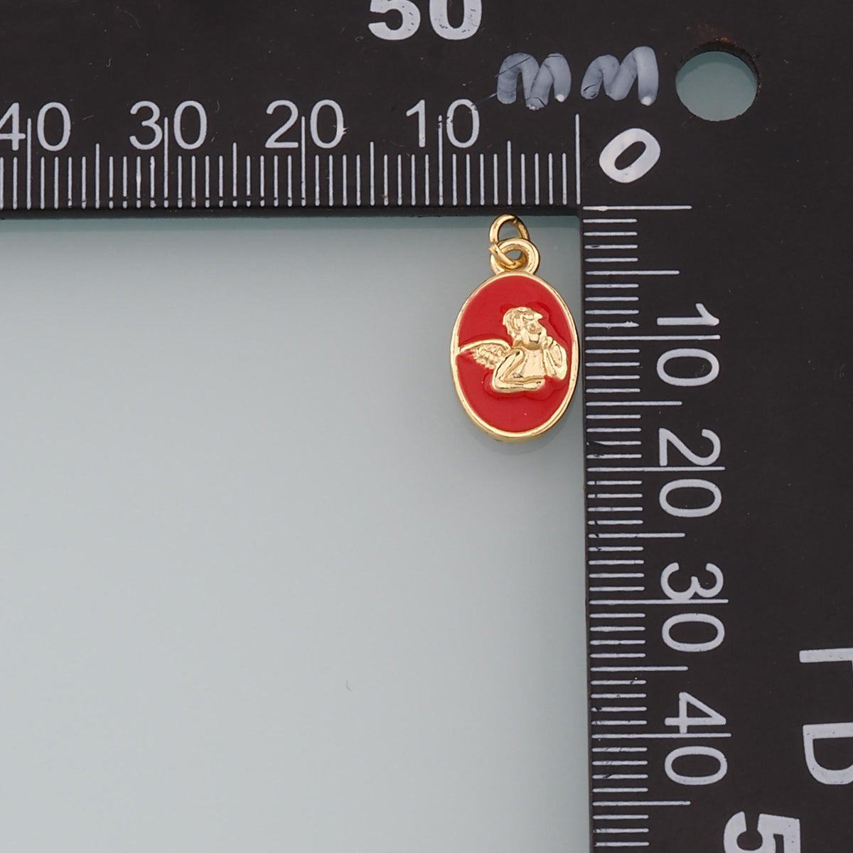 18K Gold Filled Enamel Angel Charm Pendant for Jewelry Making