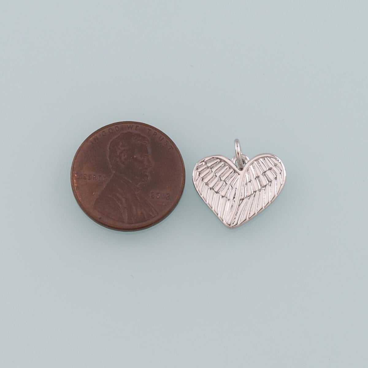 Gold Wing Charms,18K Gold Filled Heart Pendant,Heart Charm Bracelet Necklace for DIY Jewelry Making Supply