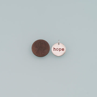 Gold letter Charms,18K Gold Filled Hope Pendant,Enamel Hope Charm Bracelet Necklace for DIY Jewelry Making Supply