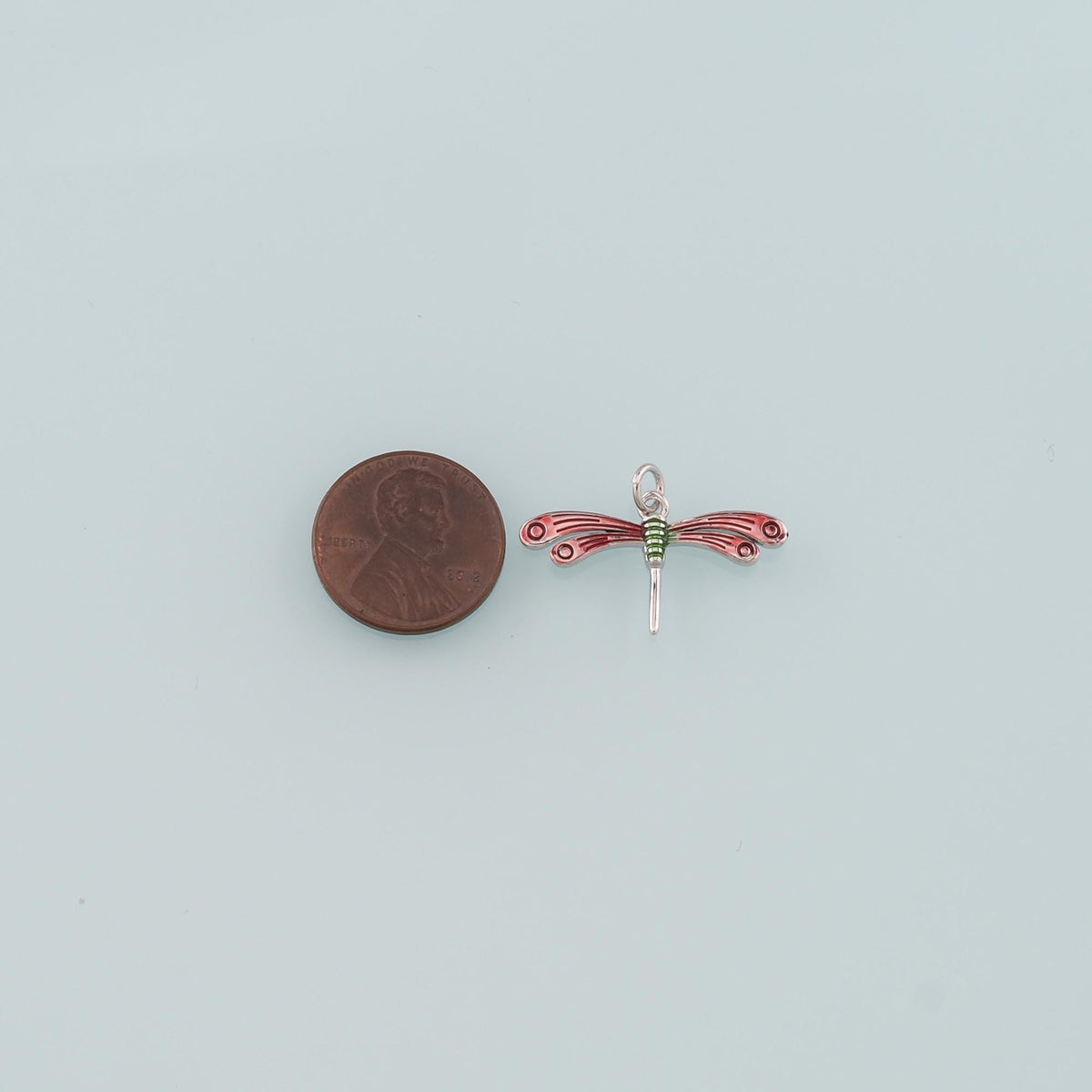 18K Gold Filled Dragonfly Enamel Charm Pendant for Jewelry Making