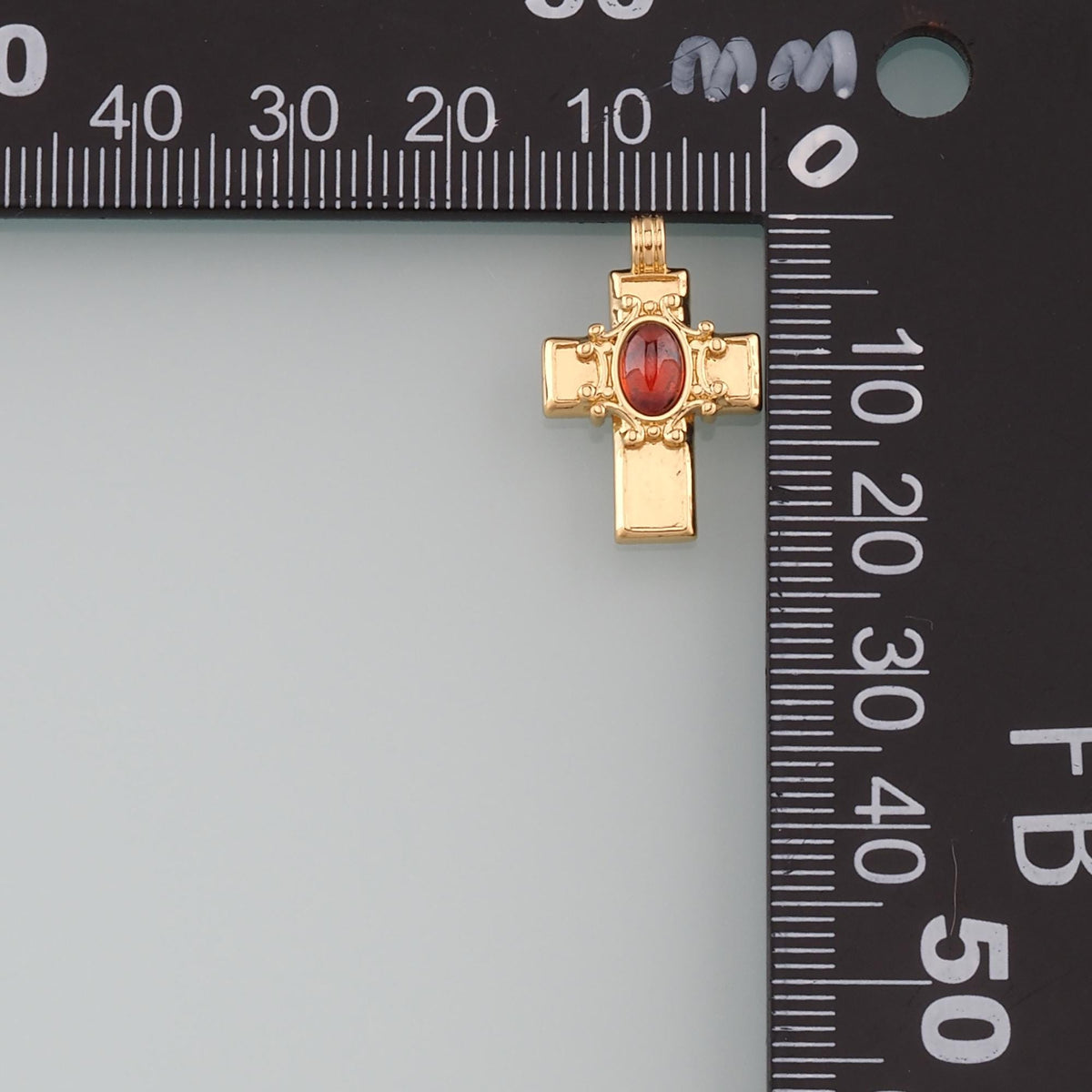 Gold Cross Charms,18K Gold Filled Cross Pendant,Religion Charm Bracelet Necklace for DIY Jewelry Making Supply