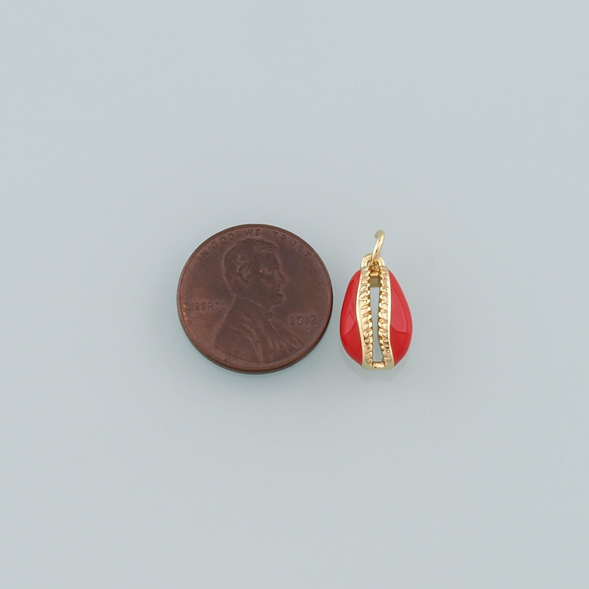 18K Gold Filled Shell Enamel Charm Pendant for Jewelry Making