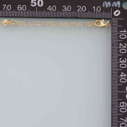 18K Gold Filled Star Chain Extender for Necklace Bracelet Supply Component Findings Extenders Lobster Claw Clasps with Gold E