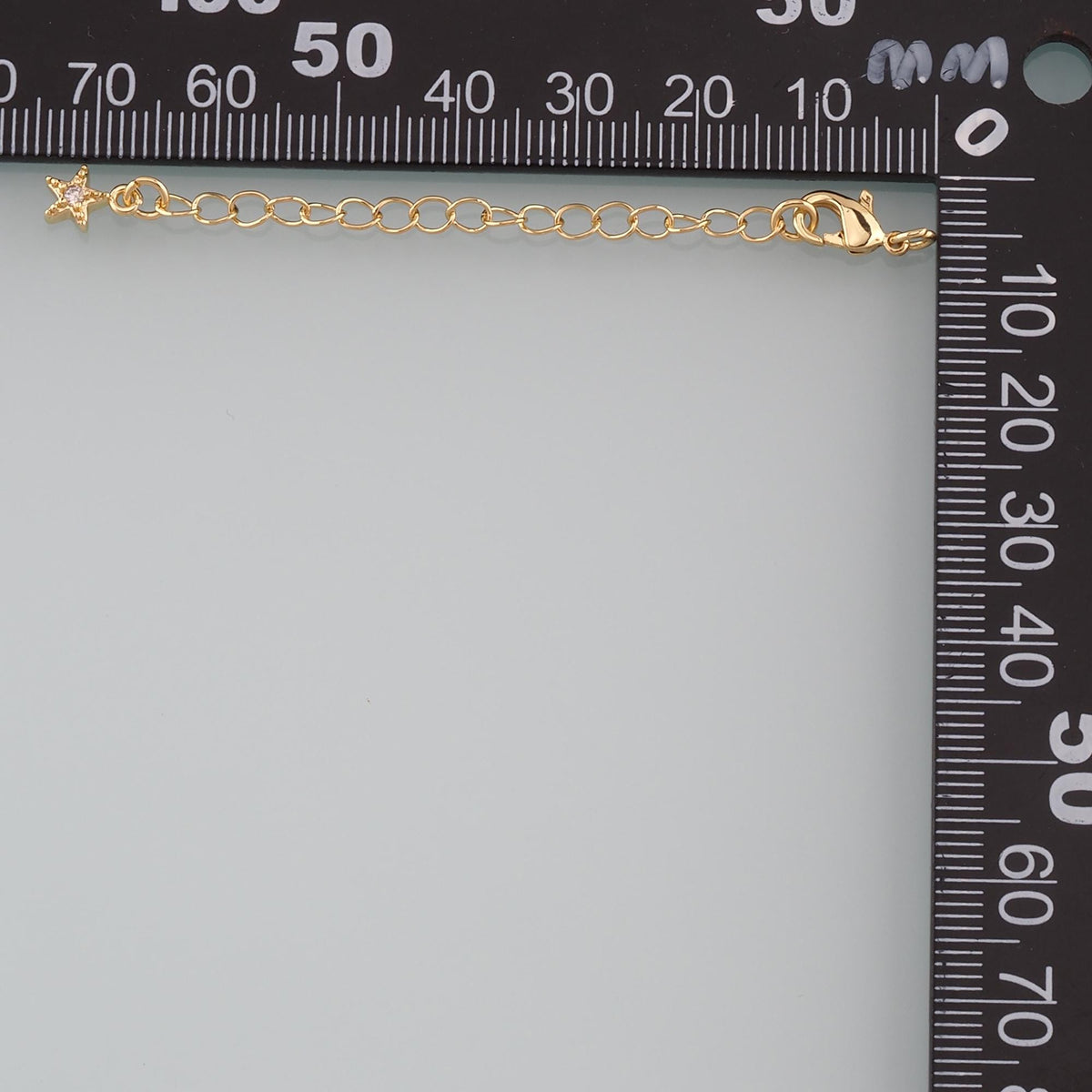 18K Gold Filled Star Chain Extender for Necklace Bracelet Supply Component Findings Extenders Lobster Claw Clasps with Gold E