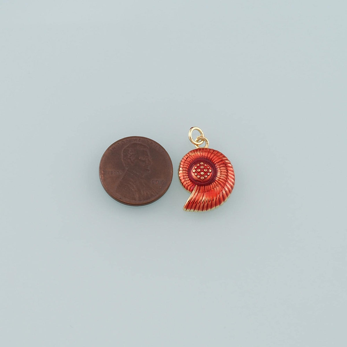 Gold Conch Charms,18K Gold Filled Conch Pendant,Enamel Conch Shell Charm Bracelet Necklace for DIY Jewelry Making Supply