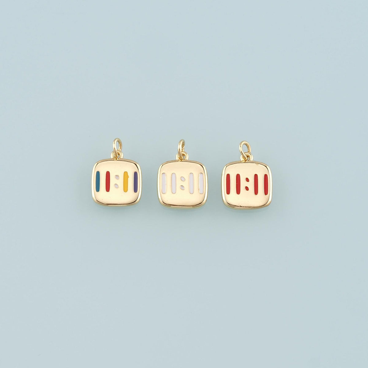 Gold Angel Numbers Charms,18K Gold Filled 11:11 Pendant,Enamel Angel Numbers Charm Bracelet Necklace for DIY Jewelry Making S