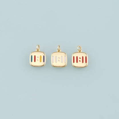 Gold Angel Numbers Charms,18K Gold Filled 11:11 Pendant,Enamel Angel Numbers Charm Bracelet Necklace for DIY Jewelry Making S