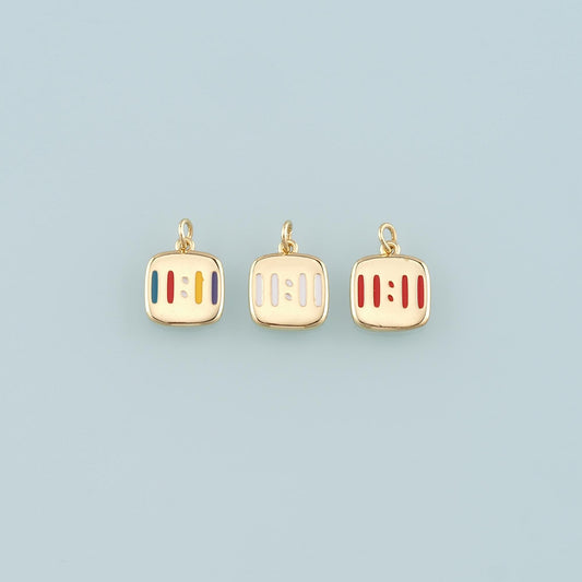 Gold Angel Numbers Charms,18K Gold Filled 11:11 Pendant,Enamel Angel Numbers Charm Bracelet Necklace for DIY Jewelry Making S