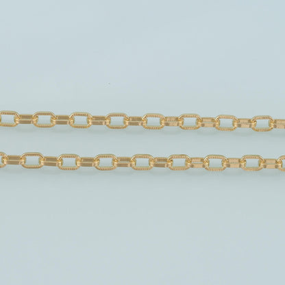 Gold Paper Clip Chain,18K Gold Filled Oval Chain for Necklace Bracelet DIY Jewelry Making Supply