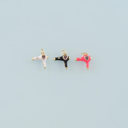 18K Gold Filled Hand Enamel Charm Pendant for Jewelry Making