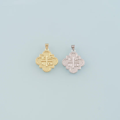 Gold Cross Charms,18K Gold Filled Cross Pendant,Religion Charm Bracelet Necklace for DIY Jewelry Making Supply