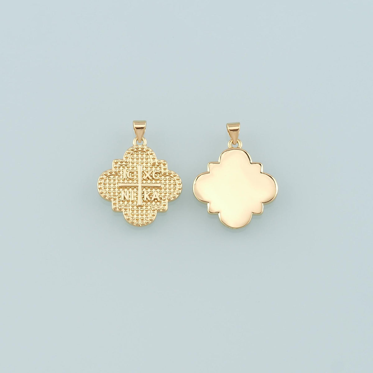 Gold Cross Charms,18K Gold Filled Cross Pendant,Religion Charm Bracelet Necklace for DIY Jewelry Making Supply
