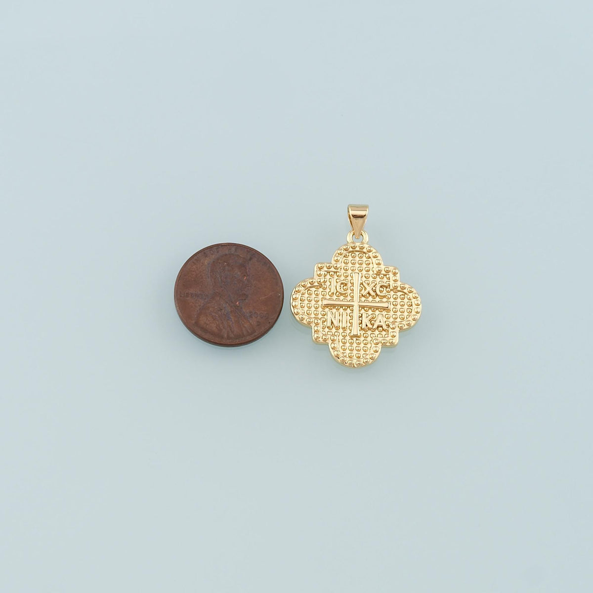 Gold Cross Charms,18K Gold Filled Cross Pendant,Religion Charm Bracelet Necklace for DIY Jewelry Making Supply