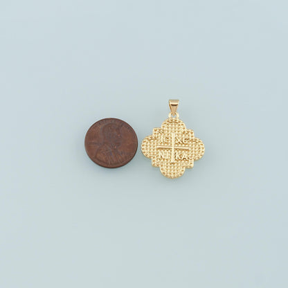 Gold Cross Charms,18K Gold Filled Cross Pendant,Religion Charm Bracelet Necklace for DIY Jewelry Making Supply