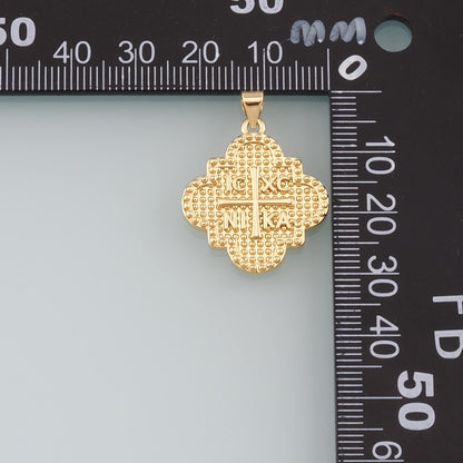 Gold Cross Charms,18K Gold Filled Cross Pendant,Religion Charm Bracelet Necklace for DIY Jewelry Making Supply