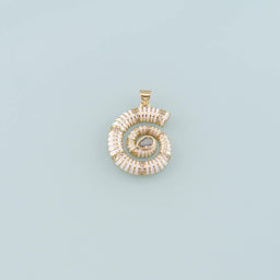 Gold Shell Charms,18K Gold Filled Conch Pendant,Enamel Conch Shell Charm Bracelet Necklace for DIY Jewelry Making Supply