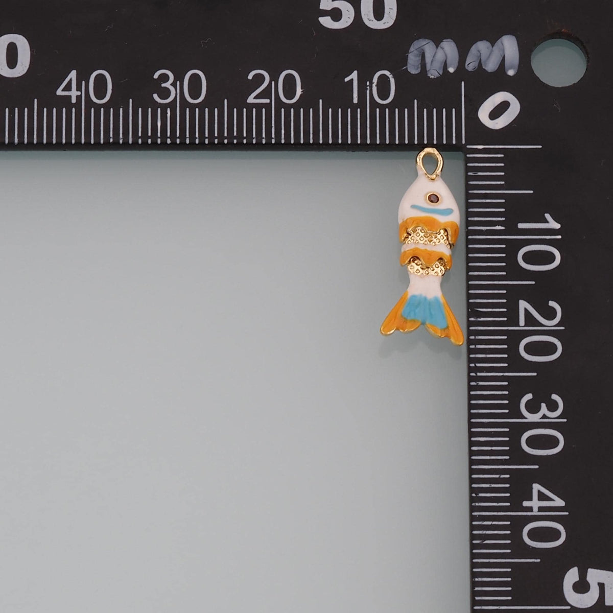 18K Gold Filled Fish Enamel Charm Pendant for Jewelry Making
