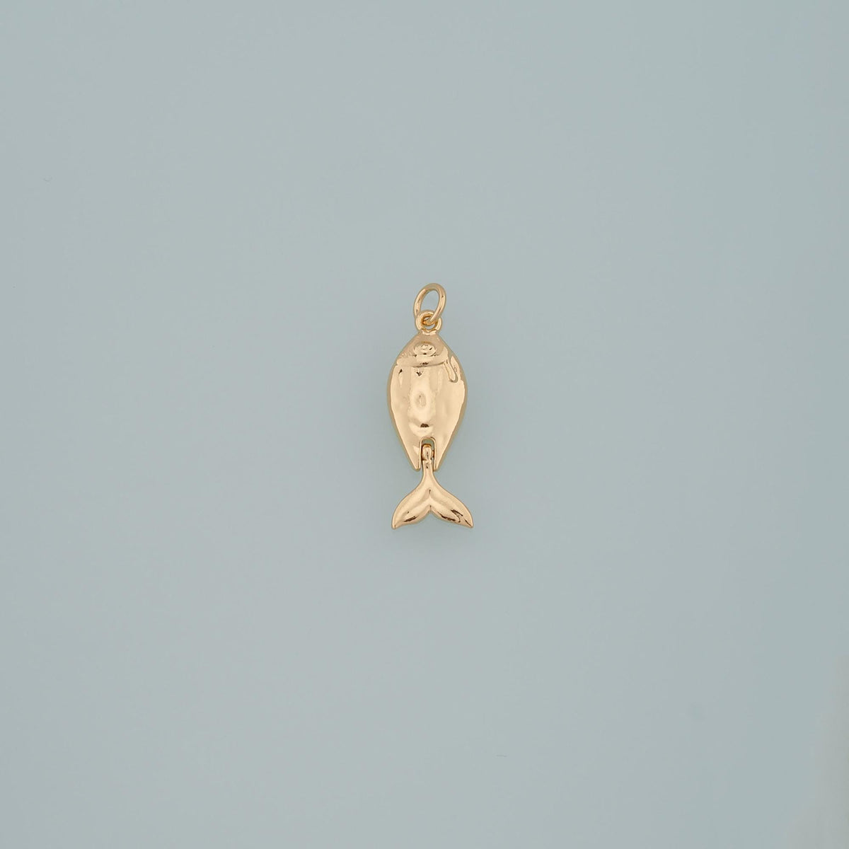 Gold Fish Charms,18K Gold Filled Fish Pendant,Ocean Charm Bracelet Necklace for DIY Jewelry Making Supply