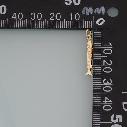 Gold Fish Charms,18K Gold Filled Fish Pendant,Ocean Charm Bracelet Necklace for DIY Jewelry Making Supply