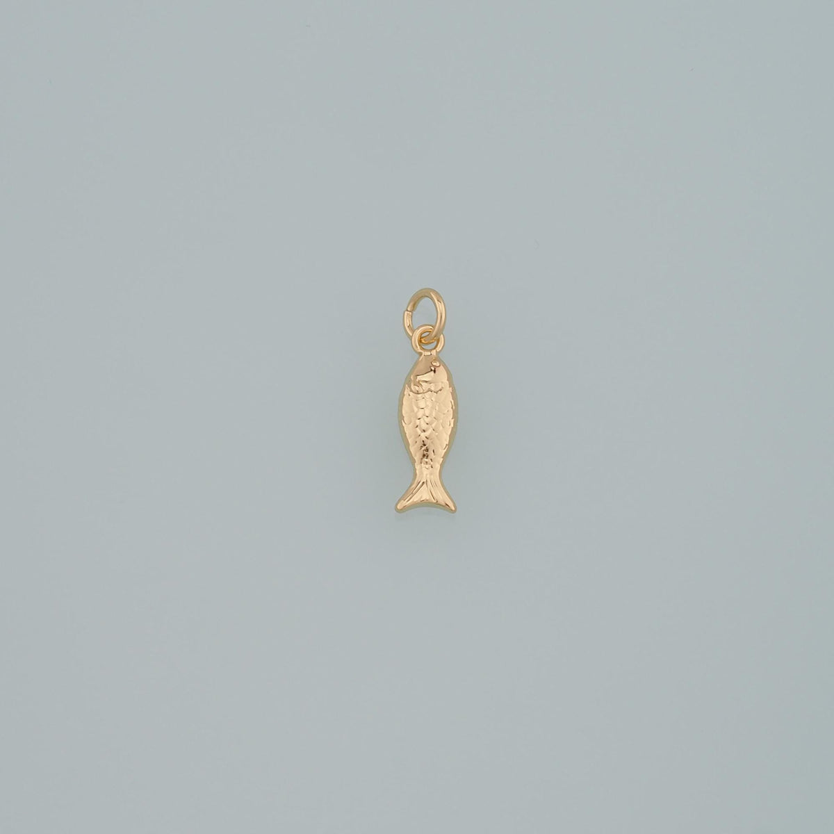 18K Gold Filled Fish Charm Pendant for Jewelry Making