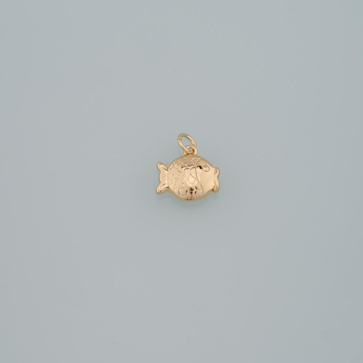 Gold Fish Charms,18K Gold Filled Fish Pendant,Ocean Charm Bracelet Necklace for DIY Jewelry Making Supply