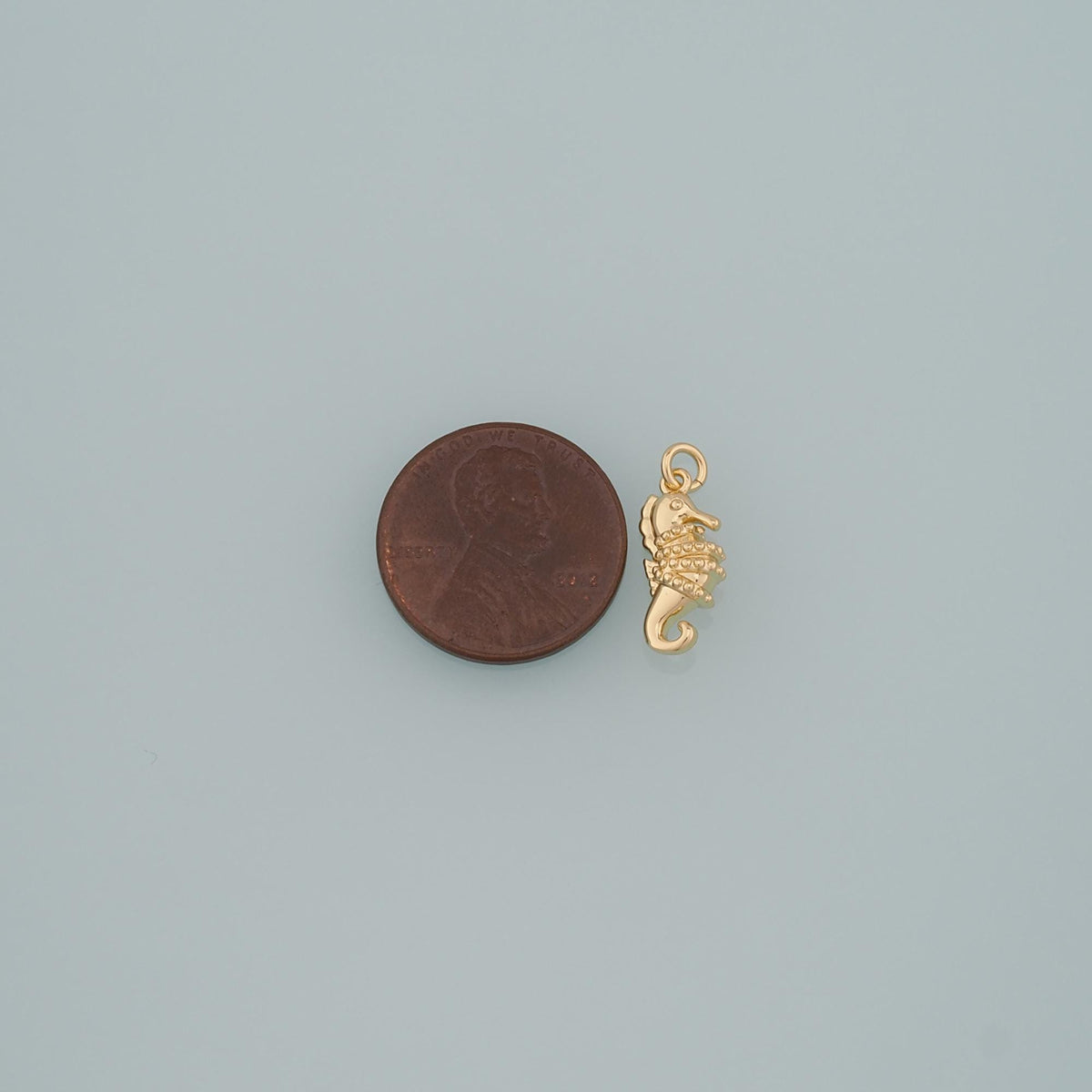 18K Gold Filled Seahorse Pendant,Seahorse Charm Bracelet Necklace for DIY Jewelry Making Supply