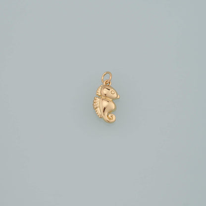 18K Gold Filled Seahorse Pendant,Seahorse Charm Bracelet Necklace for DIY Jewelry Making Supply