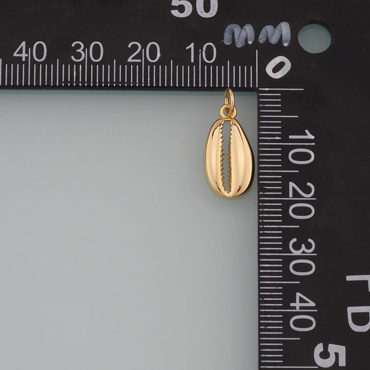 Gold Ocean Charms,18K Gold Filled Cowrie Shell Pendant,Conch Shell Charm Bracelet Necklace for DIY Jewelry Making Supply