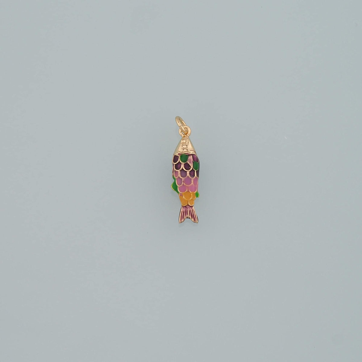 Gold Fish Charms,18K Gold Filled Fish Pendant,Enamel Ocean Charm Bracelet Necklace for DIY Jewelry Making Supply