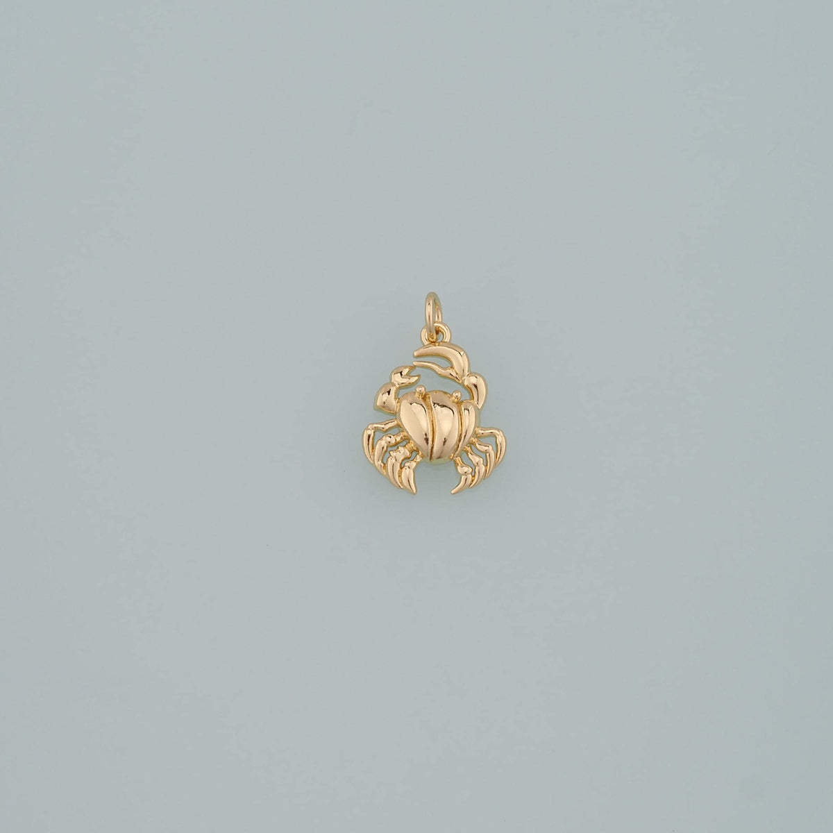 Gold Marine Life Charms,18K Gold Filled Crab Pendant,Crab Charms Bracelet Necklace for DIY Jewelry Making Supply