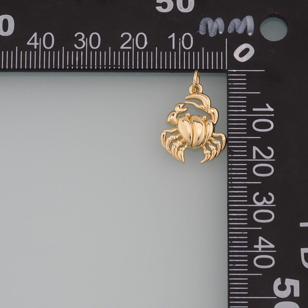 Gold Marine Life Charms,18K Gold Filled Crab Pendant,Crab Charms Bracelet Necklace for DIY Jewelry Making Supply