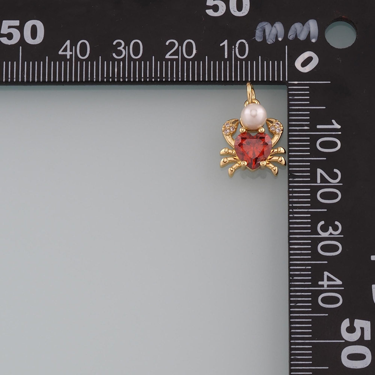 18K Gold Filled Hand CZ Pearl Charm Pendant for Jewelry Making