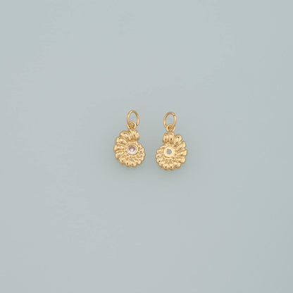 Gold Shell Charms,18K Gold Filled Conch Pendant,Conch Shell Charm Bracelet Necklace for DIY Jewelry Making Supply