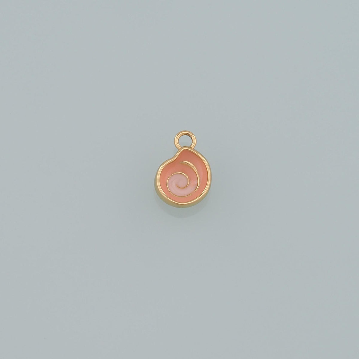 Gold Shell Charms,18K Gold Filled Conch Pendant,Enamel Conch Shell Charm Bracelet Necklace for DIY Jewelry Making Supply