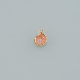 Gold Shell Charms,18K Gold Filled Conch Pendant,Enamel Conch Shell Charm Bracelet Necklace for DIY Jewelry Making Supply