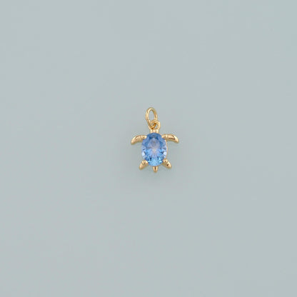 Gold Turtle Charms,18K Gold Filled Turtle Pendant,CZ Micro Pave Turtle Charm Bracelet Necklace for DIY Jewelry Making Supply