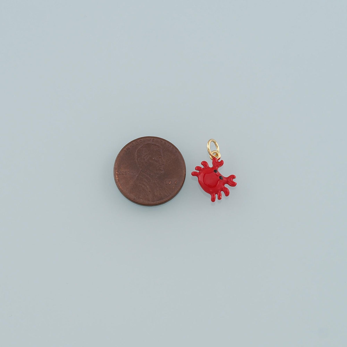 Gold Marine Life Charms,18K Gold Filled Crab Pendant,Enamel Crab Charms Bracelet Necklace for DIY Jewelry Making Supply