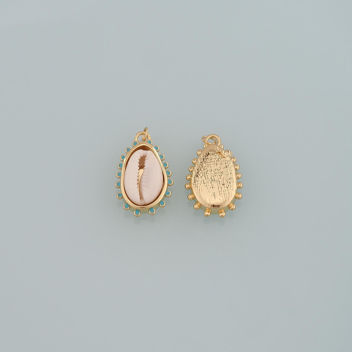 18K Gold Filled Shell Charm Pendant for Jewelry Making