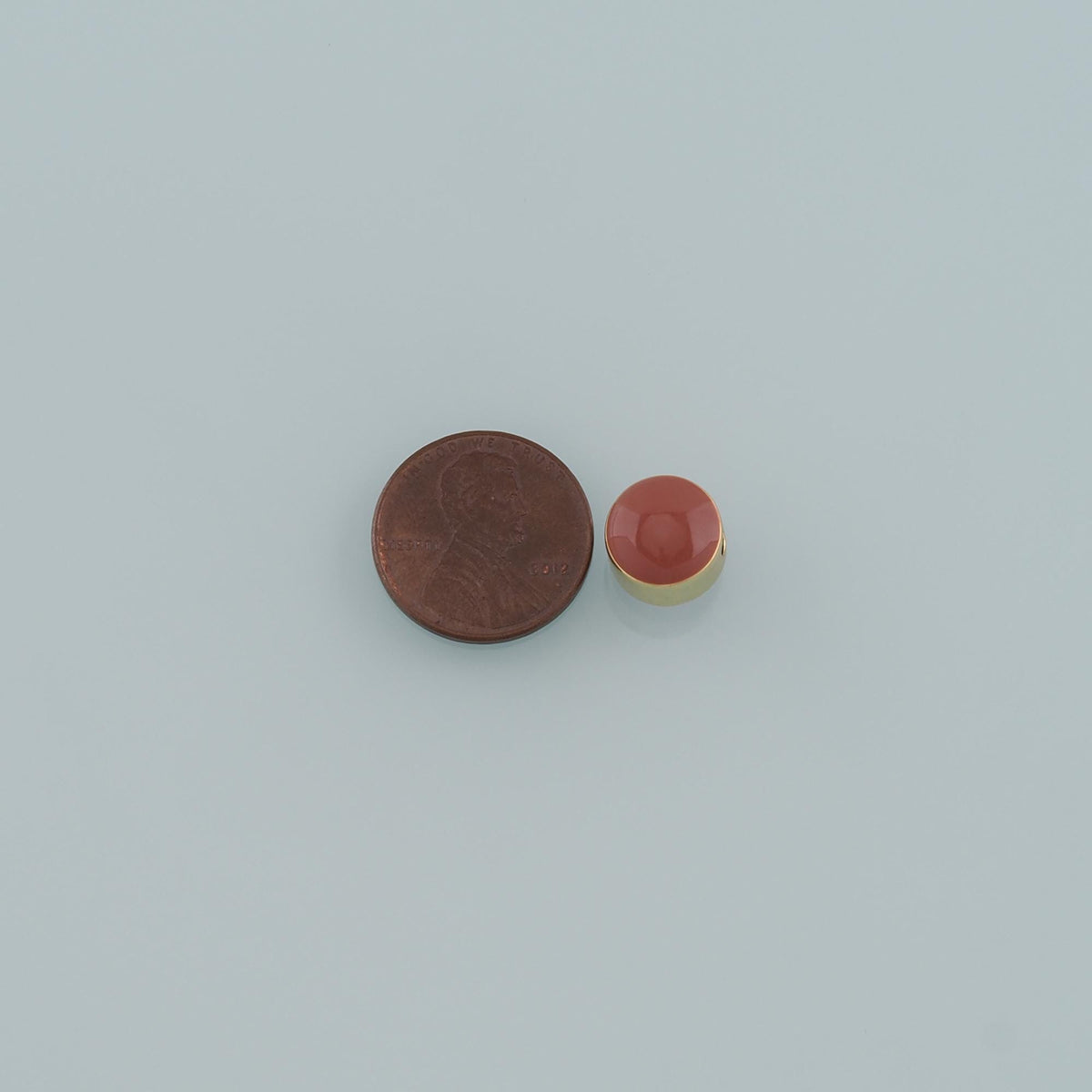 Gold Round Beads Charms,18K Gold Filled Enamel Round Flat Spacer beads Bracelet Necklace for DIY Jewelry Making Supply
