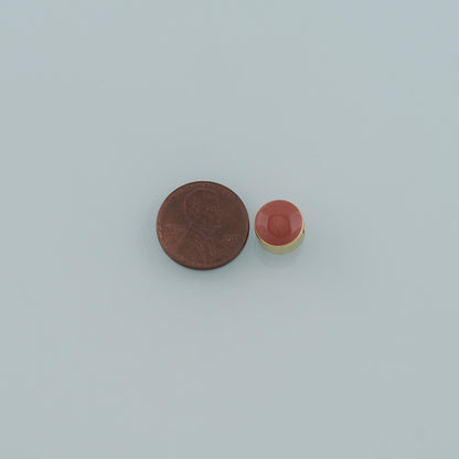 Gold Round Beads Charms,18K Gold Filled Enamel Round Flat Spacer beads Bracelet Necklace for DIY Jewelry Making Supply