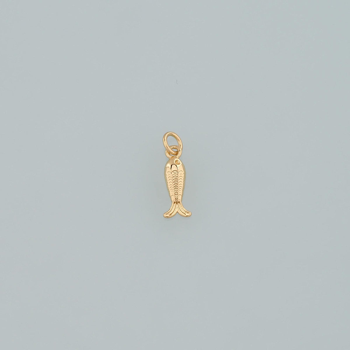Gold Fish Charms,18K Gold Filled Fish Pendant,Ocean Charm Bracelet Necklace for DIY Jewelry Making Supply