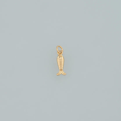 Gold Fish Charms,18K Gold Filled Fish Pendant,Ocean Charm Bracelet Necklace for DIY Jewelry Making Supply