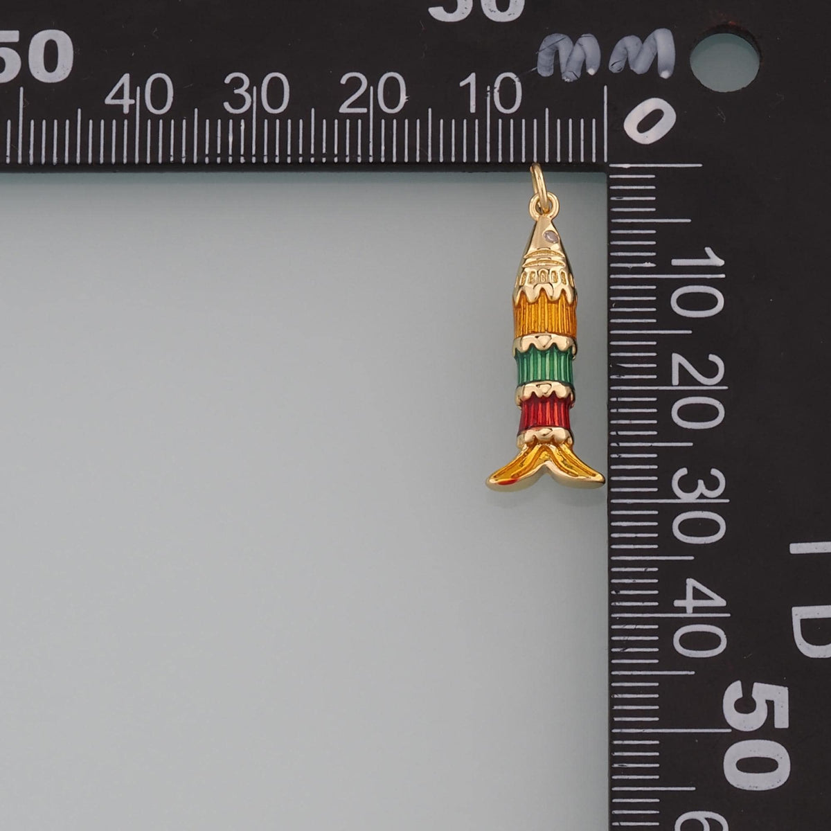 Gold Fish Charms,18K Gold Filled Fish Pendant,Enamel Ocean Charm Bracelet Necklace for DIY Jewelry Making Supply